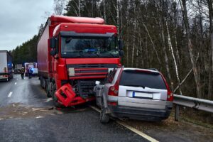Truck And Light Vehicle Front Collision