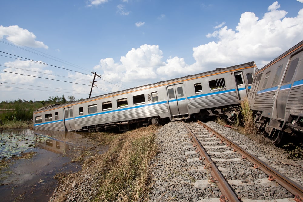 A Train Has Left The Rails And Crashed